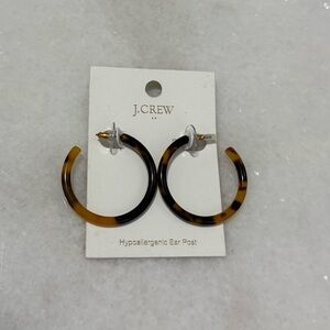 ✔️J. Crew Tortoise Shell Hoop Earrings